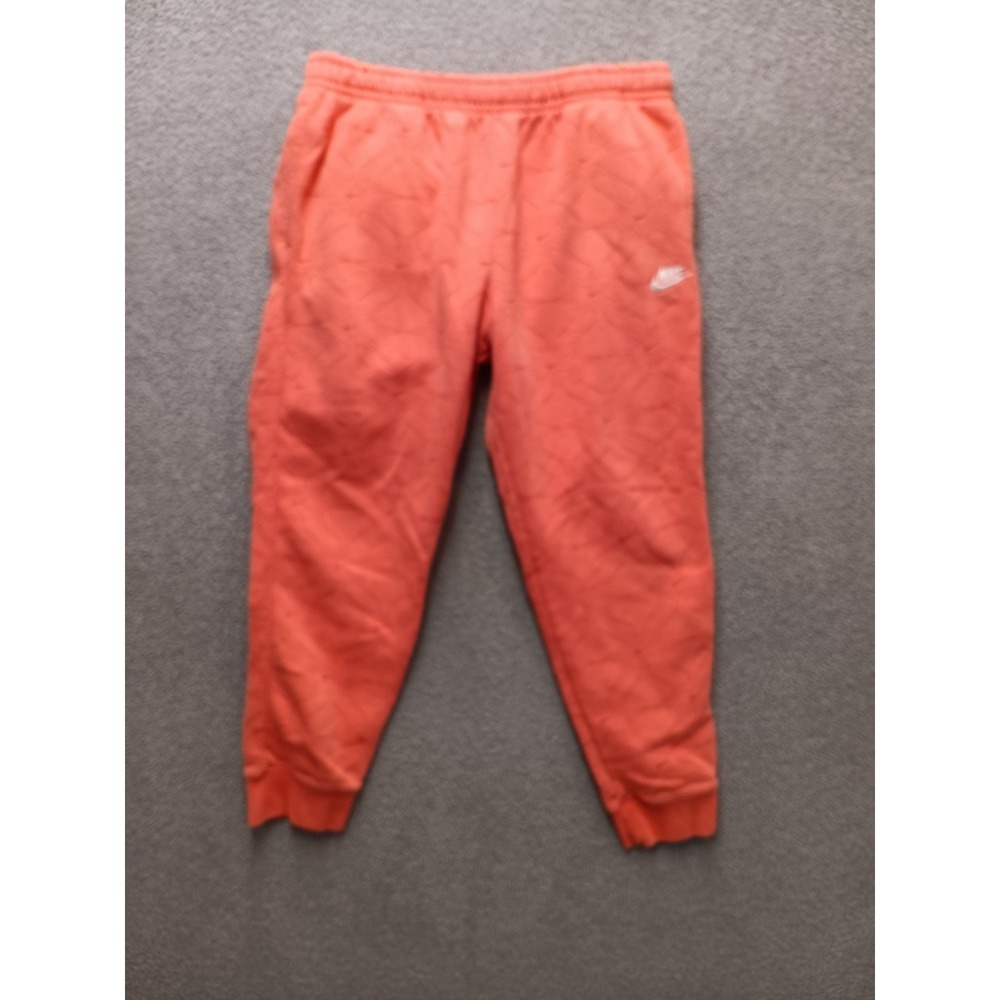 Nike Coral All Over Swoosh Fleece Joggers Men's L